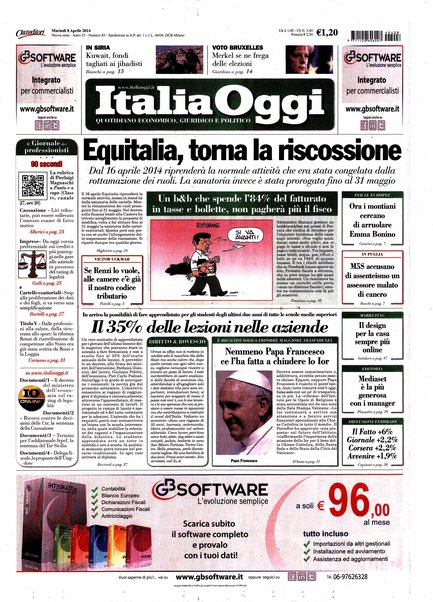 Italia oggi : quotidiano di economia finanza e politica